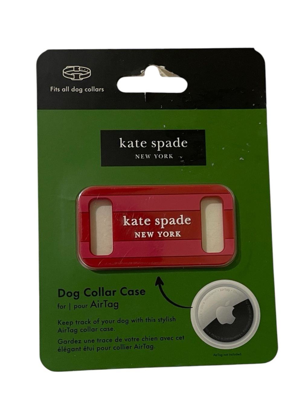kate spade Red Dog Collar AirTag Holder